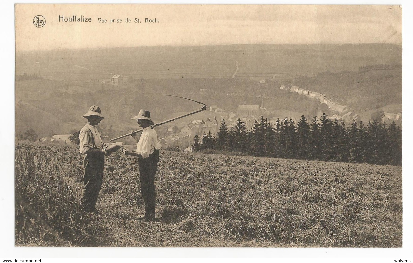 Houffalize Panorama Vue Prise De St. Roch Carte Postale Ancienne - Houffalize