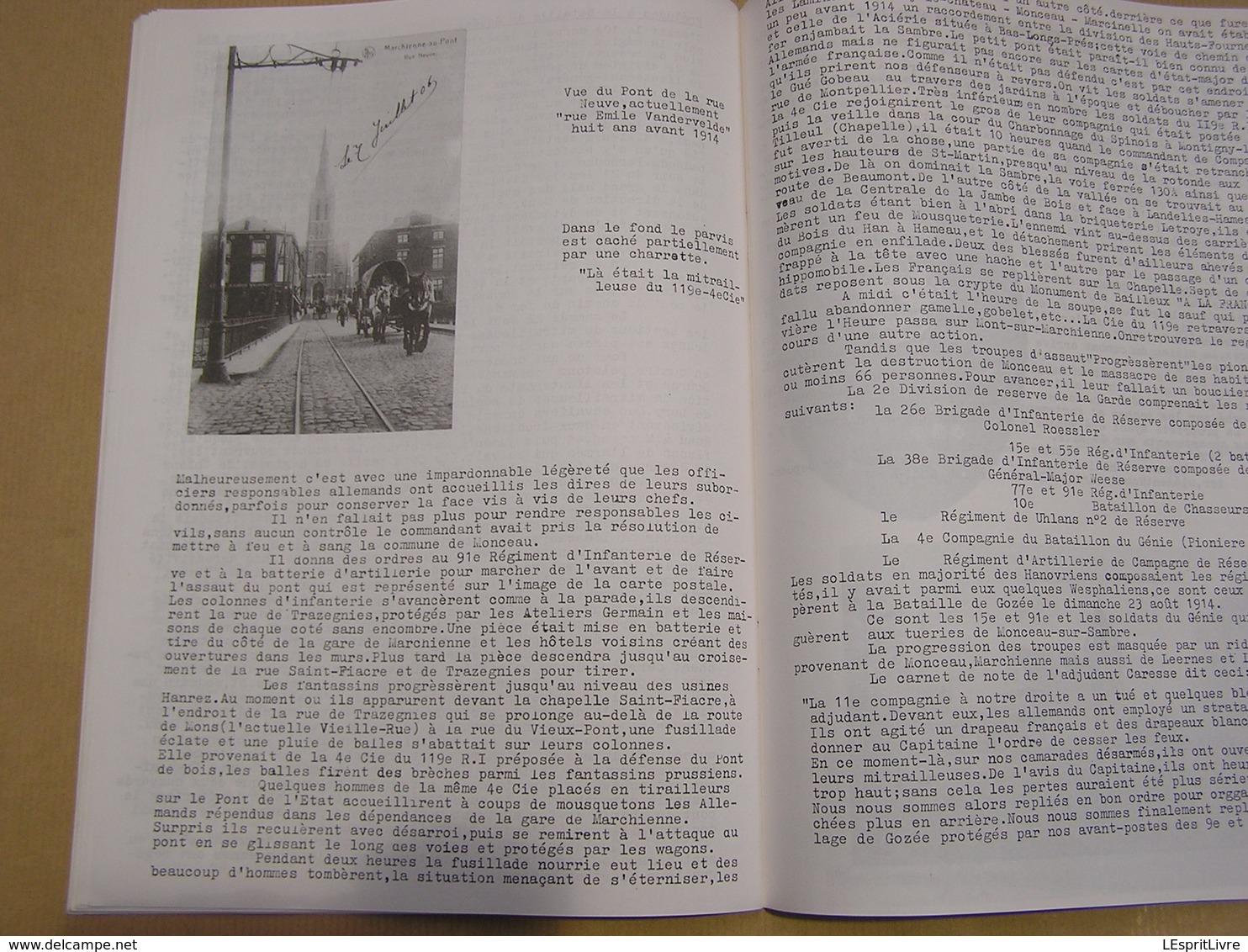 75 ème Anniversaire BATAILLES DES FRONTIERES Août 1914 Guerre 14 18 Charleroi Lobbes Gozée Régionalisme Hainaut Armée