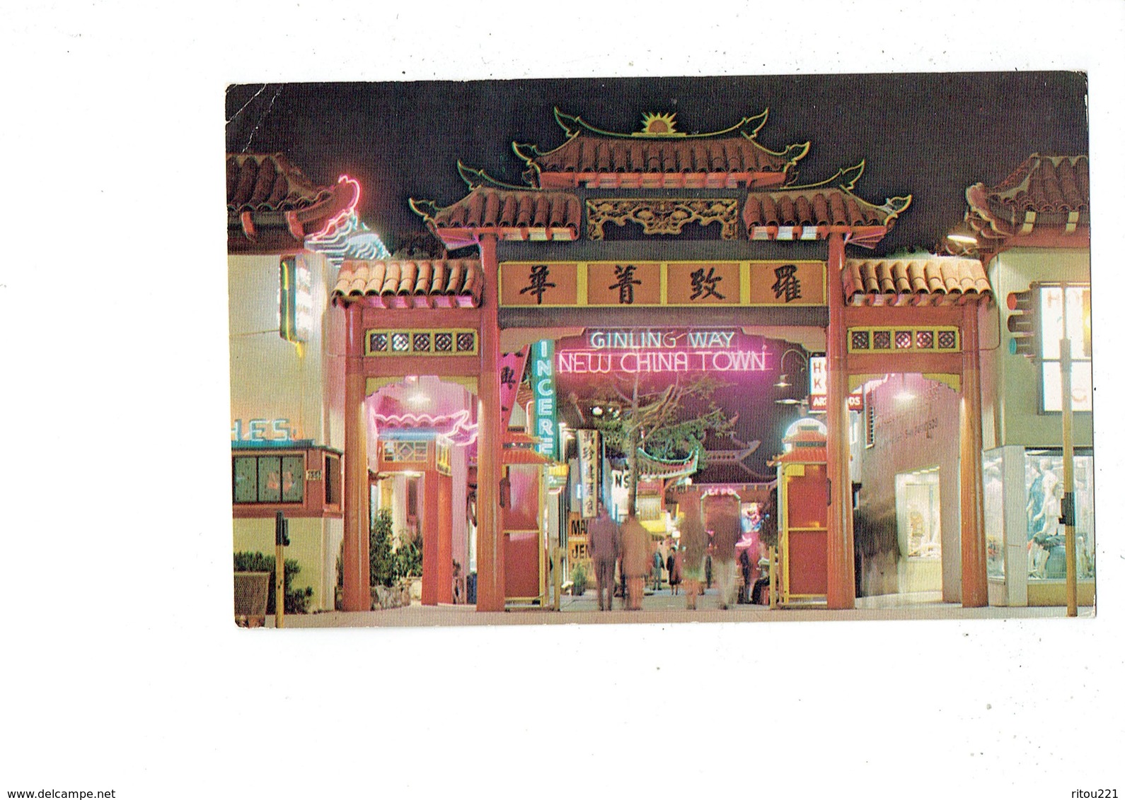 Cpm - Californie - Los Angeles -  CHINATOWN - Night - 1992 - - Los Angeles