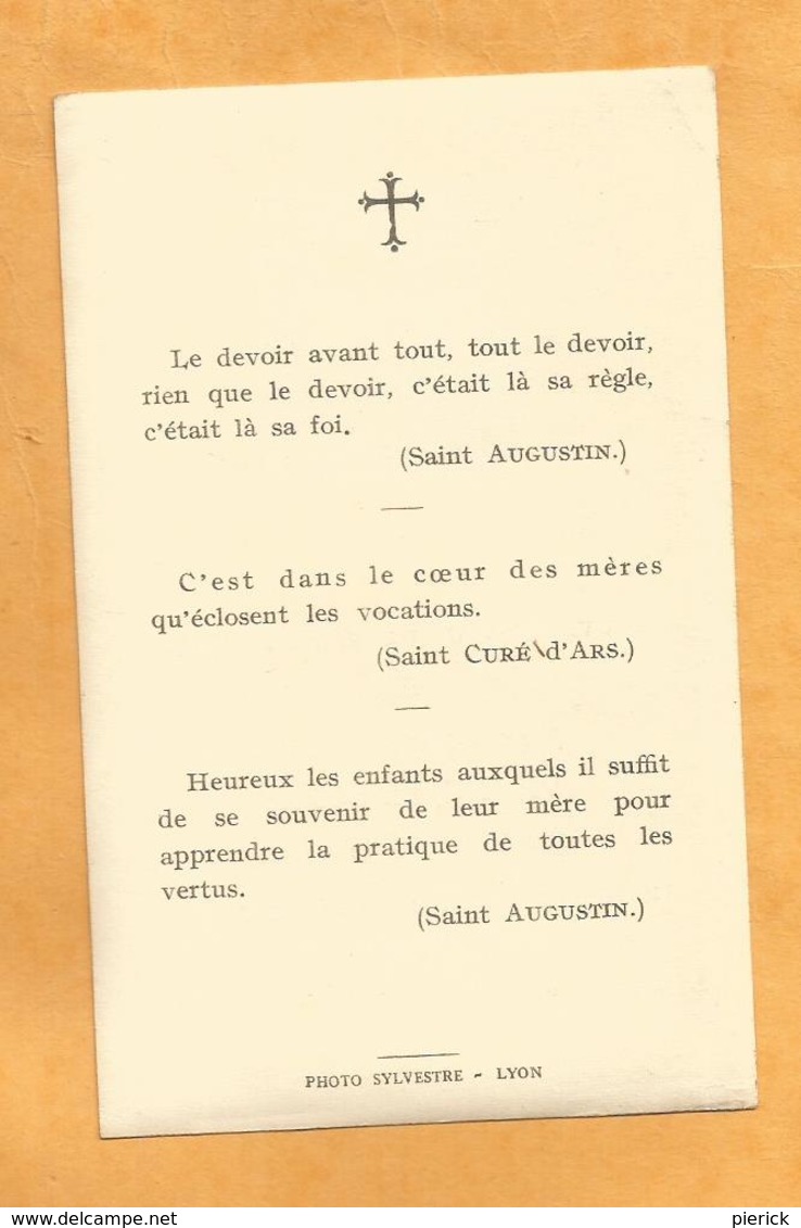 CARTE MEMOIRE  MORTUAIRE GENEALOGIE FAIRE PART DECES VEYRE DE SAURAS MARION LE MIRE 1874 1953 - Décès