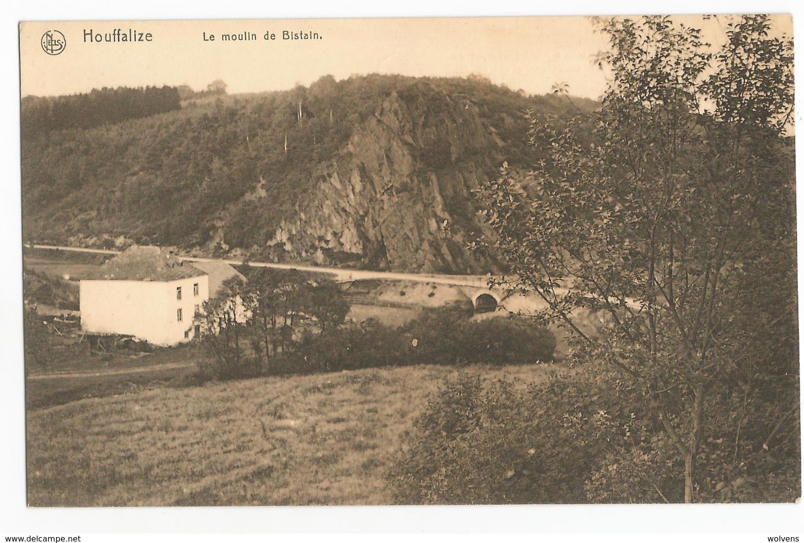 Houffalize Le Moulin De Bistain Panorama Carte Postale Ancienne - Houffalize