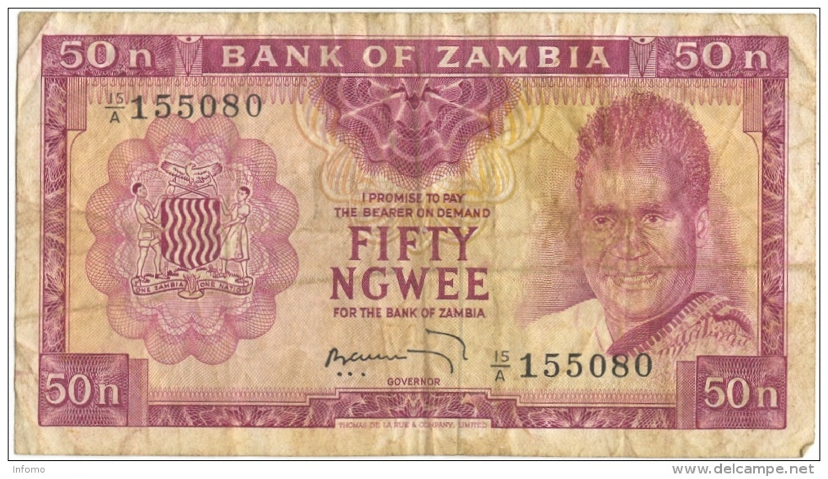 Zambia 50 Ngwee 1968 - Zambie