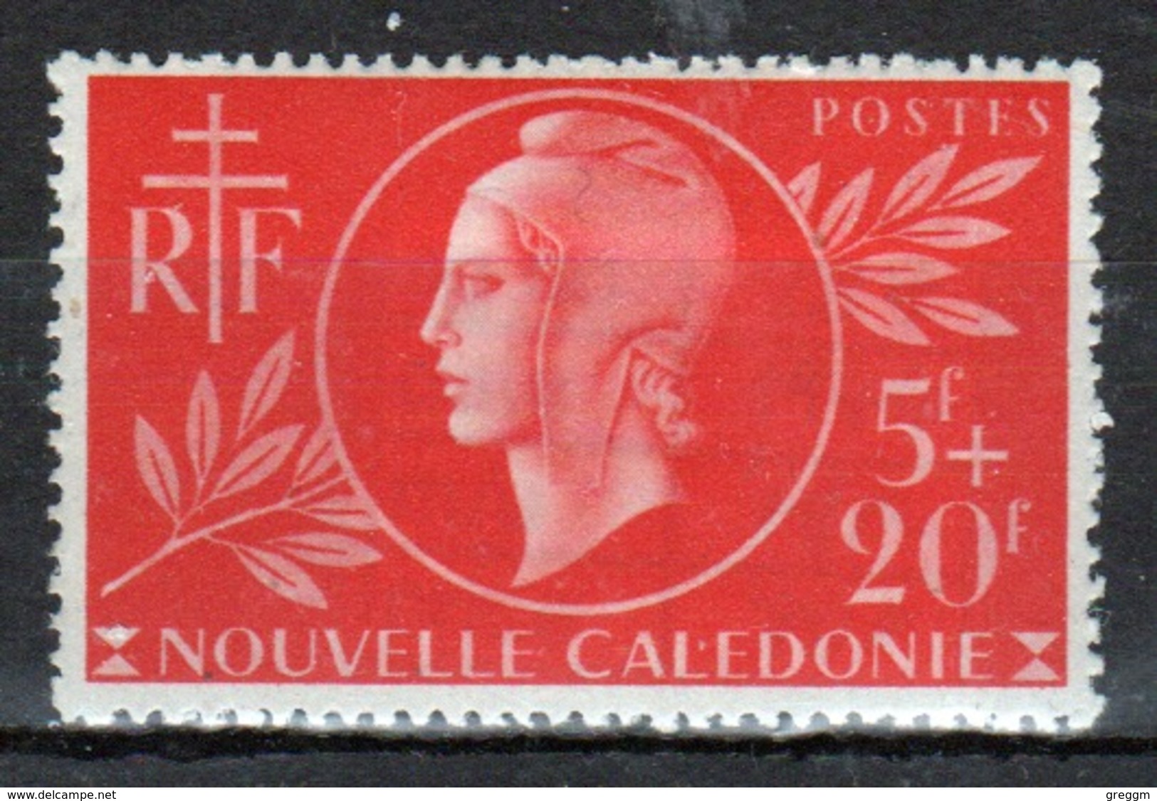 Red Cross New Caledonia 1944 Stamp Celebrating Red Cross Funds. - Red Cross