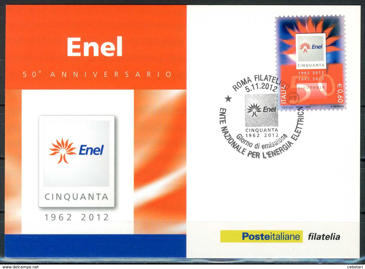 ITALIA / ITALY 2012 - 50 Anni ENEL - Maximum Card, Come Da Scansione. - Elettricità