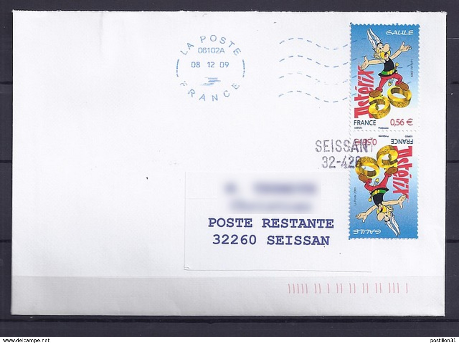 TP N° 4425a   PAIRE SUR LETTRE DE 2009 POUR POSTE RESTANTE - 1961-....