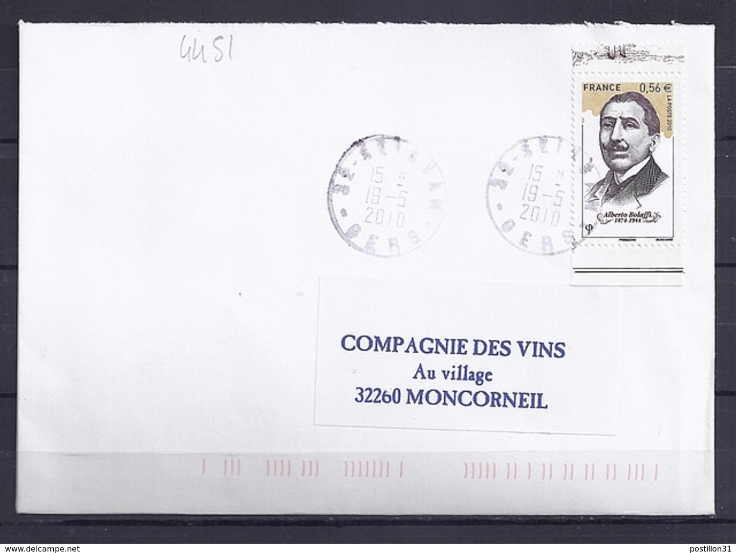 TP N° 4451  SUR LETTRE DE 2010 - 1961-....