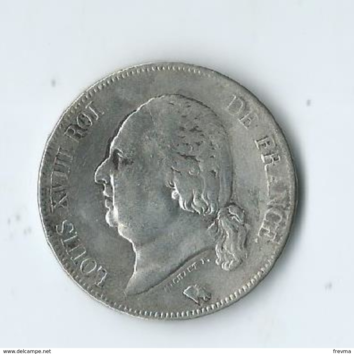 5 Francs Argent Louis XVIII Tete Nue 1822 A - 5 Francs