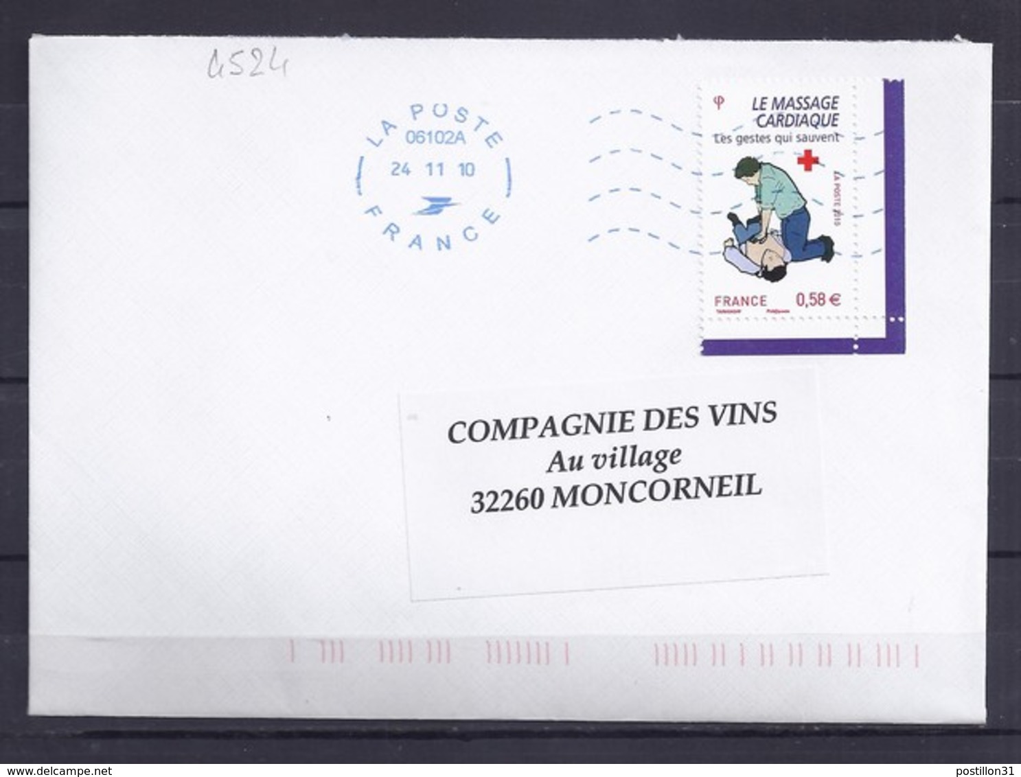 TP N° 4524   SUR LETTRE DE 2010 - 1961-....