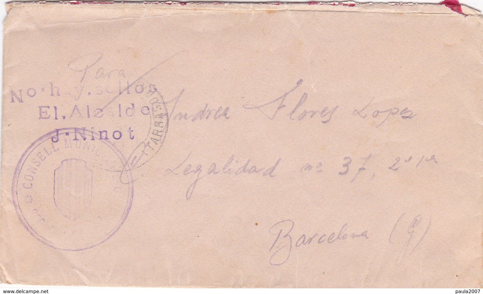 " NO HAY SELLOS"-Cover - Lettres & Documents