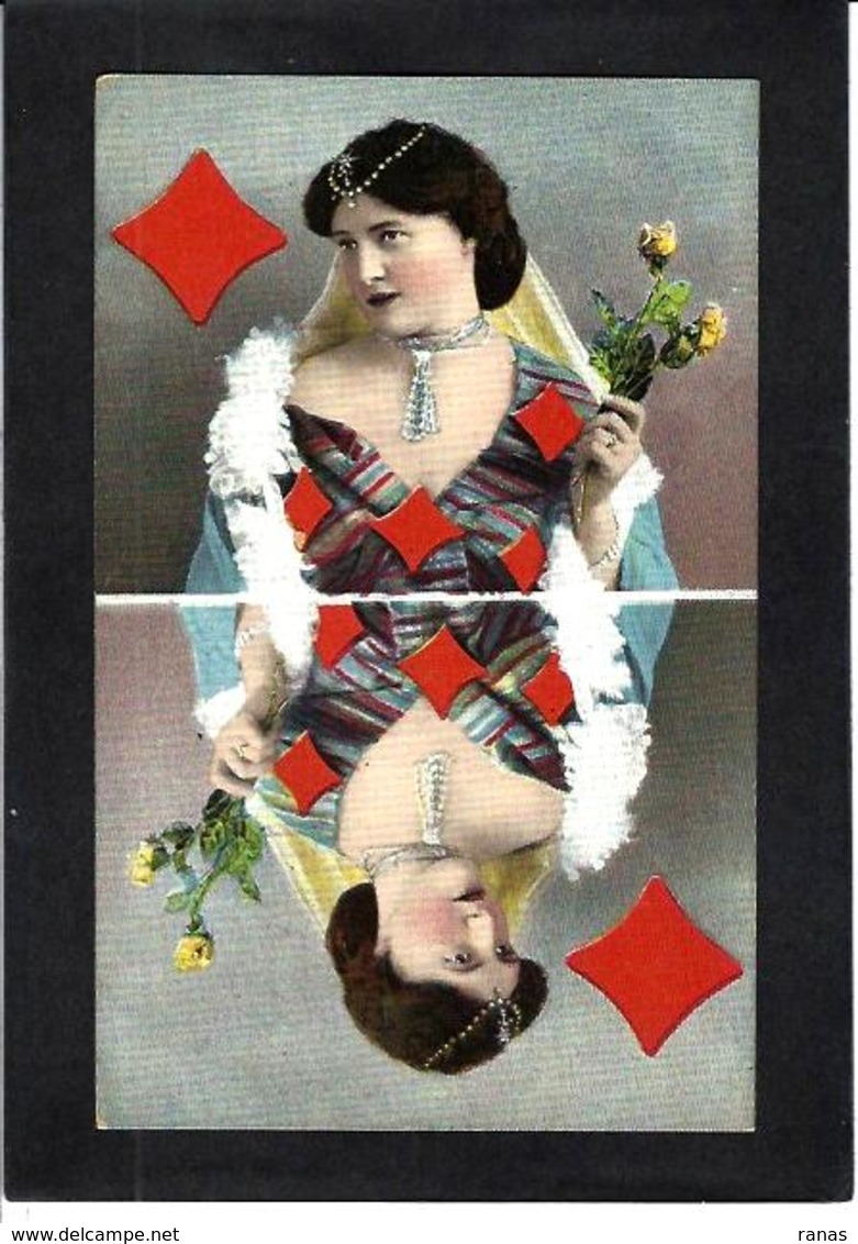 CPA Jeu De Cartes Carte à Jouer Playing Cards Non Circulé Surréalisme Femme Girl Woman - Cartes à Jouer