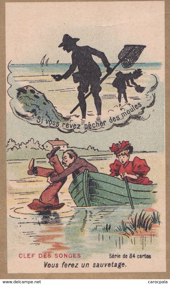 Vers 1900 Série "clef Des Songes" "si Vous Rêvez De Pêcher Des Moules"..(publicité Cordonnerie Sommet Drouard Chartres) - Autres & Non Classés