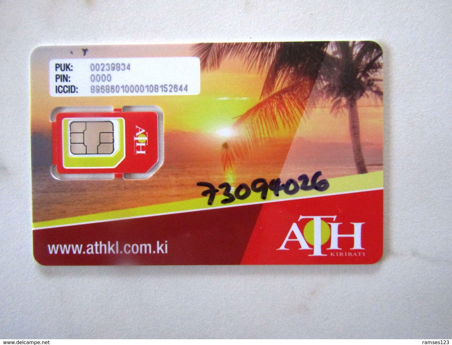 SIM GSM  ATH KIRIBATI   TOP MINT - Kiribati