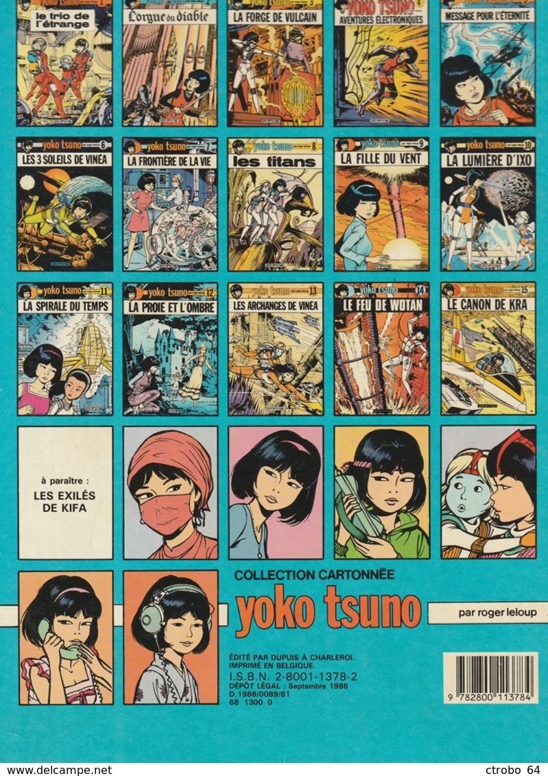 YOKO TSUNO - Le Dragon De Hong Kong - Edition Originale De 1986 N° 16 - Yoko Tsuno