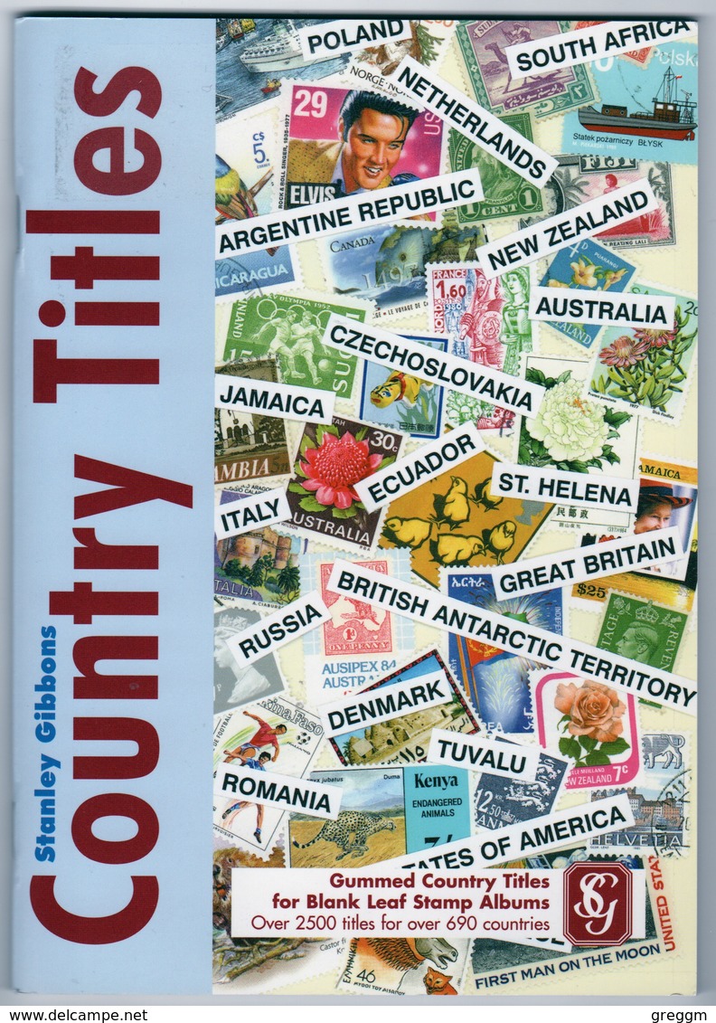 Gummed Country Titles By Stanley Gibbons New Book. - Books On Collecting