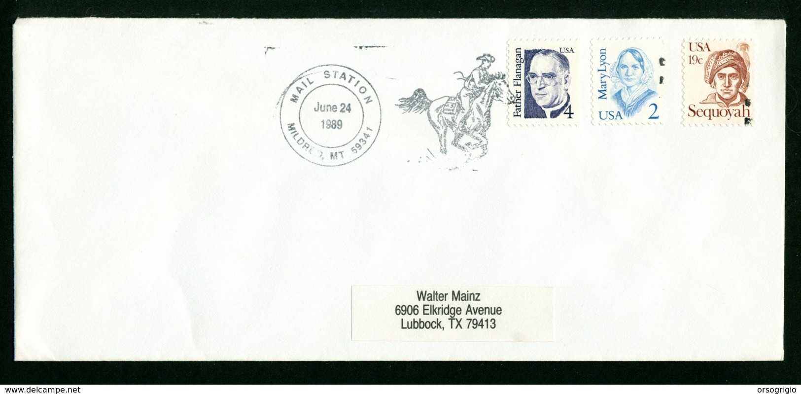 USA - TERRY - BROCKWAY - MILDRED - FALLON - SERVIZIO POSTALE A CAVALLO - PONY EXPRESS - FAR WEST    4 Covers - Posta