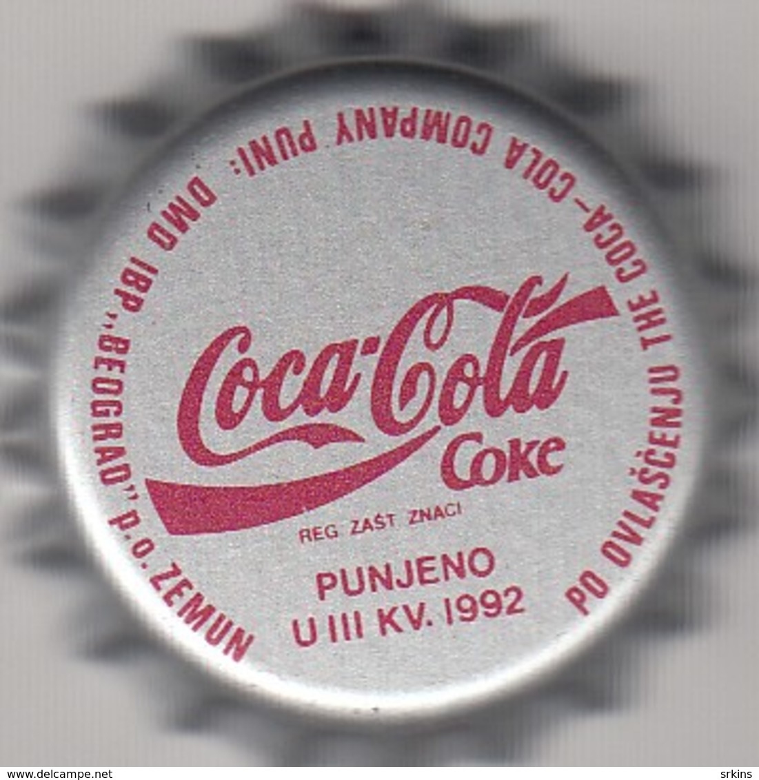 Coca-Cola Coca Cola Unused Bottle Cap Yugoslavia 1992 - Cappellini, Berretti, Visiere, …