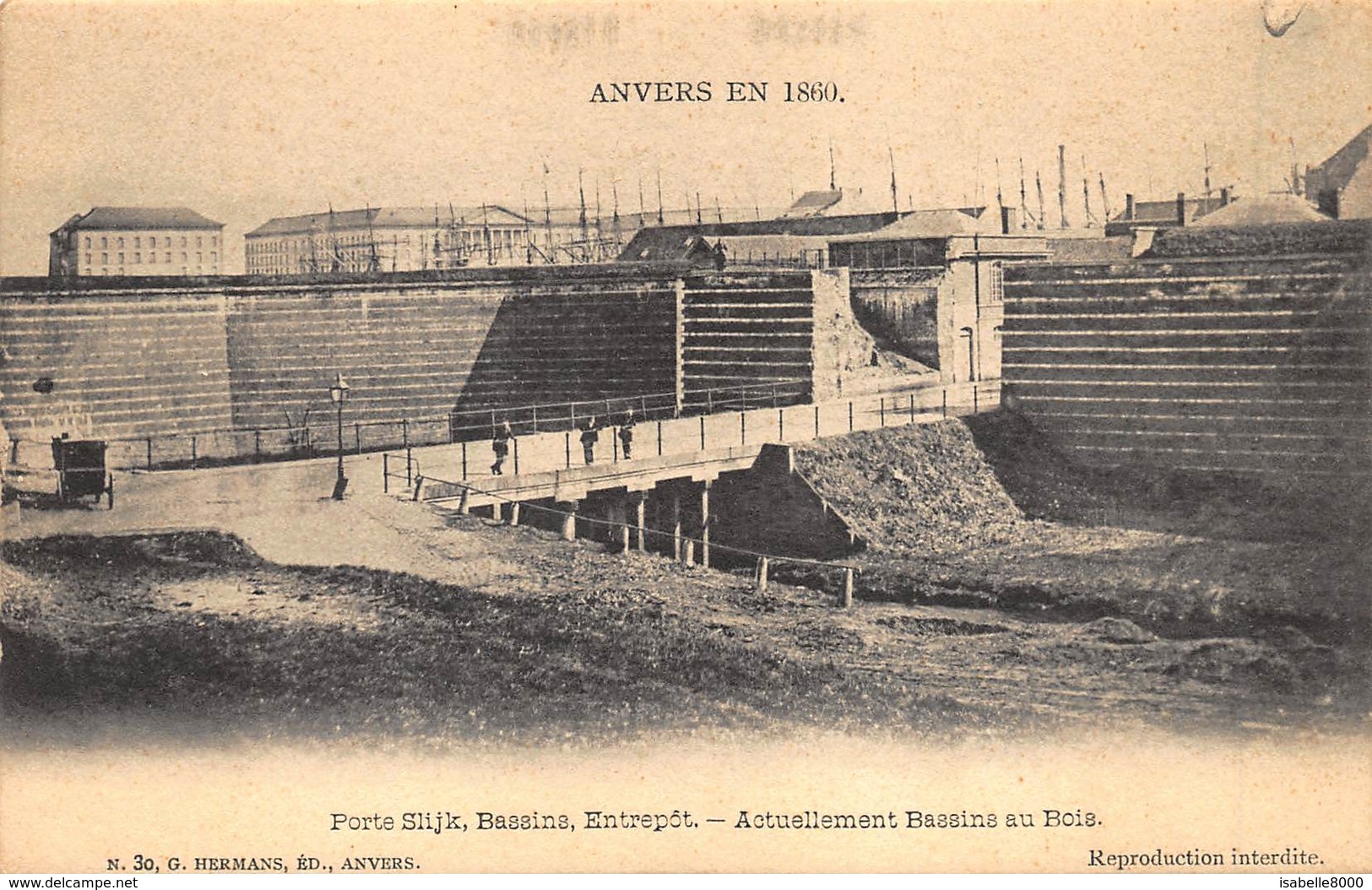 Antwerpen Anvers   En 1860   Porte Slijk,Bassins, Entrepôt Eactuellement Bassins Au Bois        I 5397 - Antwerpen