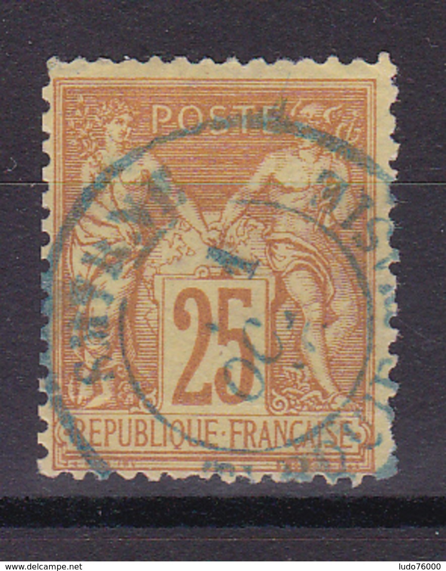 D336/ SAGE N° 92 OBL COTE 20€ / CACHET BLEU - 1876-1898 Sage (Type II)