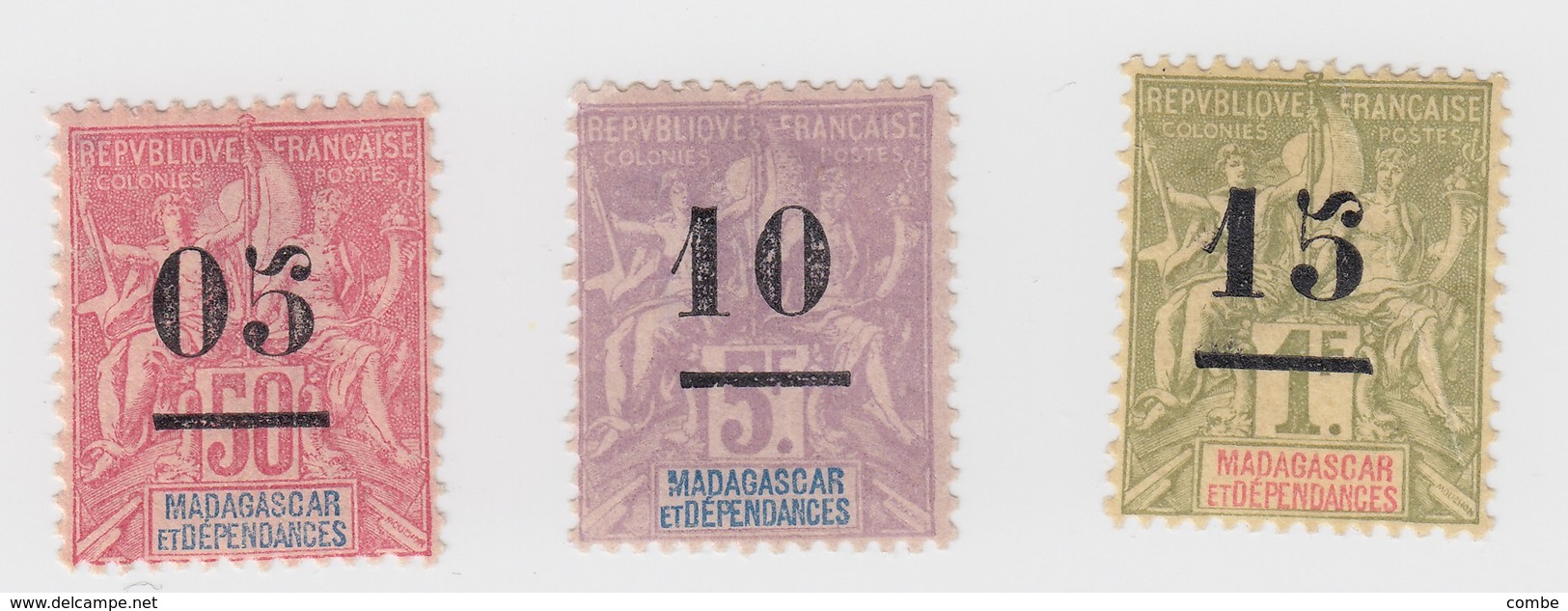 MADAGASCAR N° 48*-49*-50* - Unused Stamps