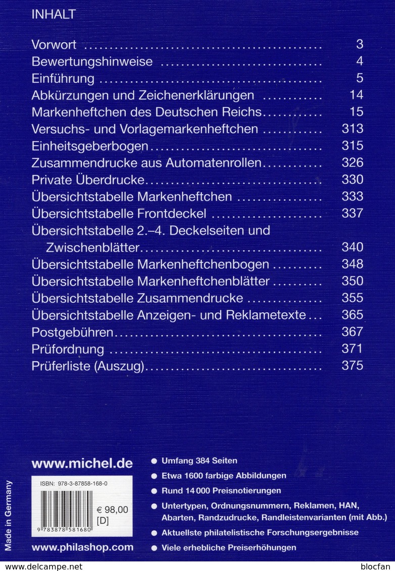 MlCHEL Deutsches Reich Markenheftchen 2009 New 98€ Handbuch DR Markenhefte Booklet Special Catalogue Of Old Germany - Guides & Manuels