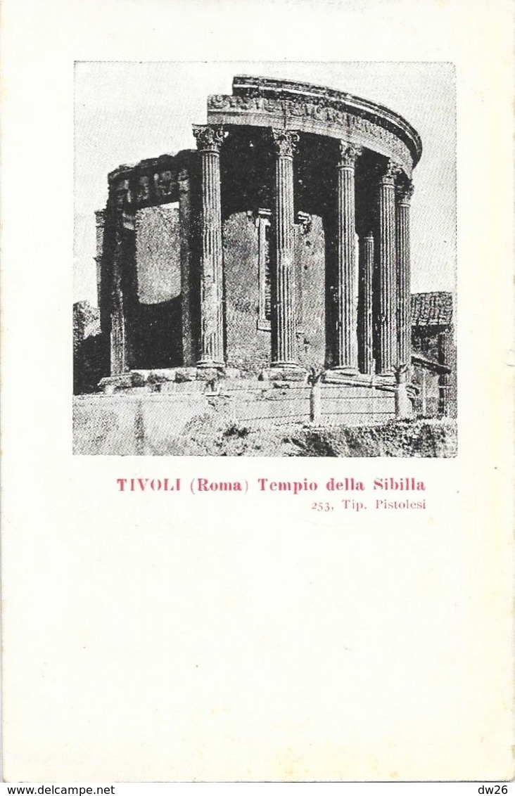 Tivoli (Roma) - Tempio Della Sibilla - Tip. Pistolesi N° 253 - Carte Dos Simple Non Circulée - Tivoli