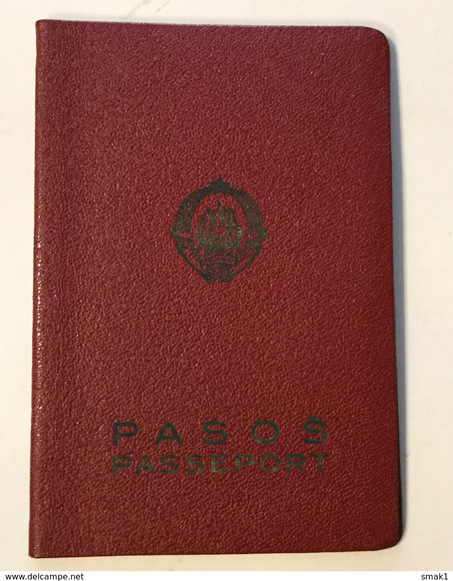 PASSPORT   REISEPASS  PASSAPORTO   PASSEPORT YUGOSLAVIA  1961. VISA TO: WEST GERMANY , AUSTRIA - Historical Documents