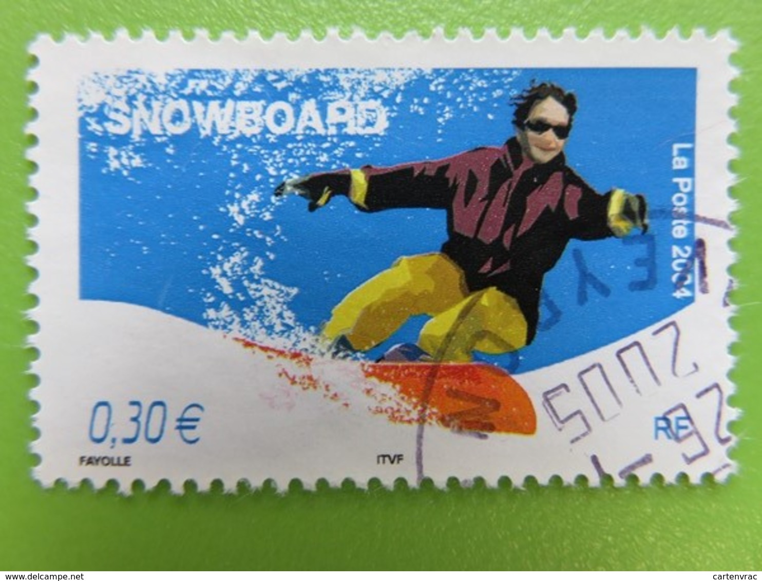 Timbre France YT 3699 - Série Collection Jeunesse - Les Sports De Glisse - Le Snowboard - 2004 - Gebruikt