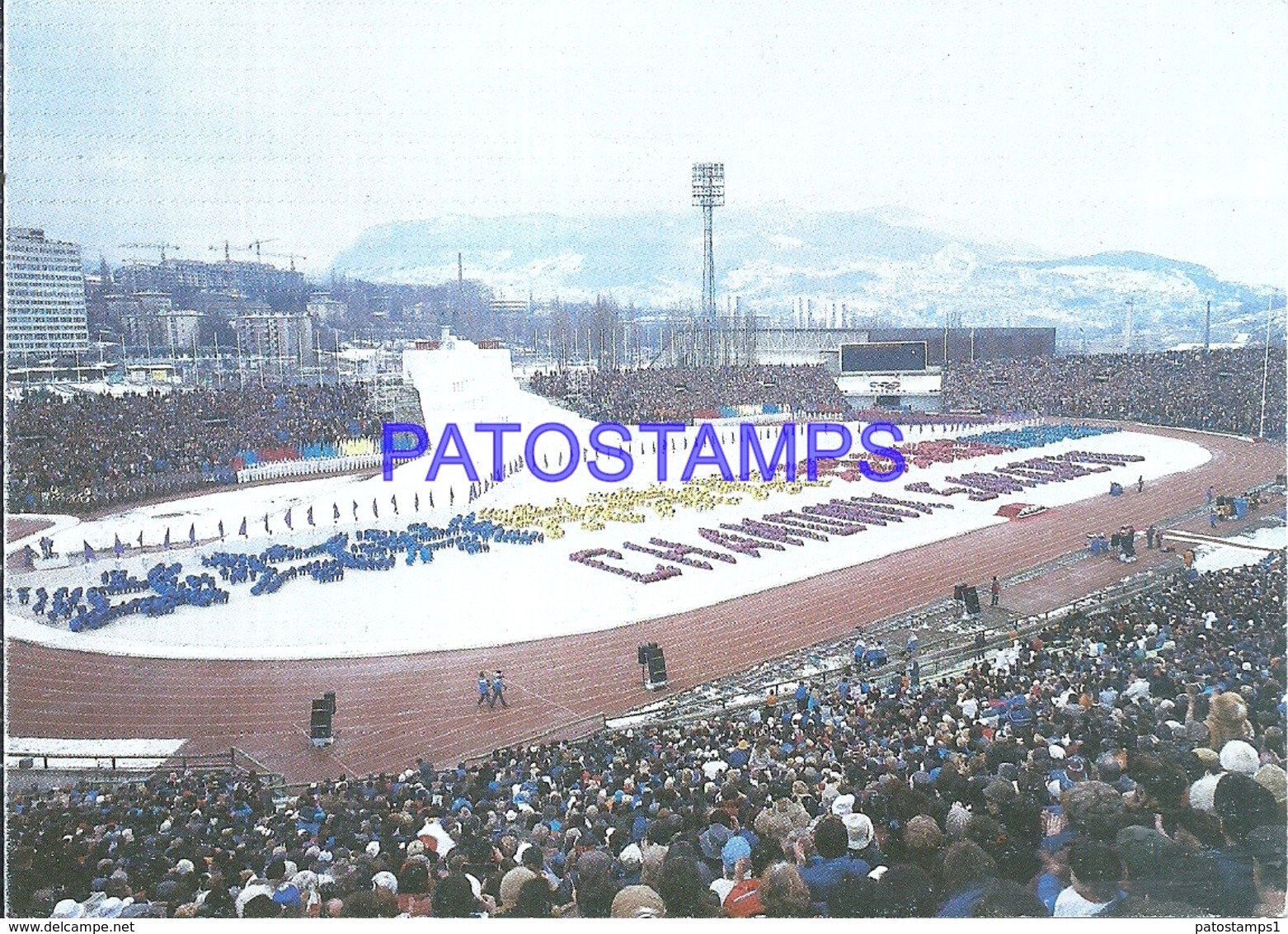 107419 BOSNIA HERZEGOVINA SARAJEVO CAPAJEBO STADIUM OPENING OF XIV WINTER OLYMPIA POSTAL POSTCARD - Bosnia And Herzegovina