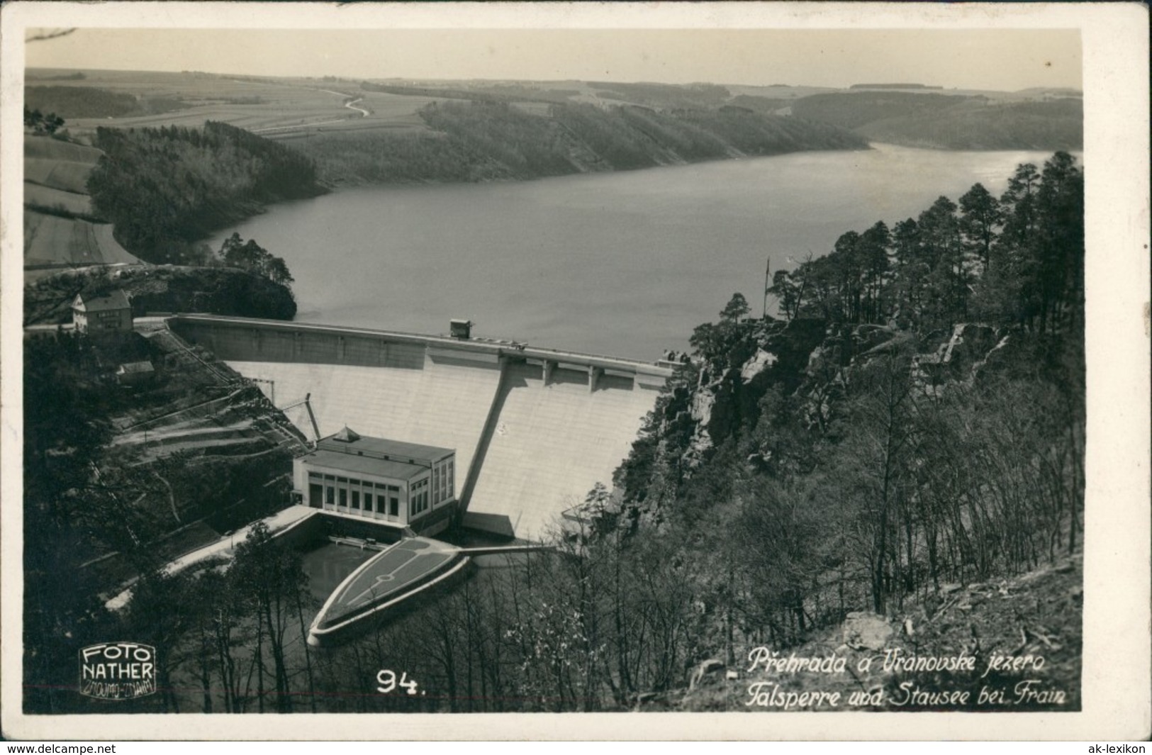 Frain Thaya Vranov Nad Dyjí Blick Auf Vranovská Přehrada / Talsperre Frain 1935 - Tschechische Republik