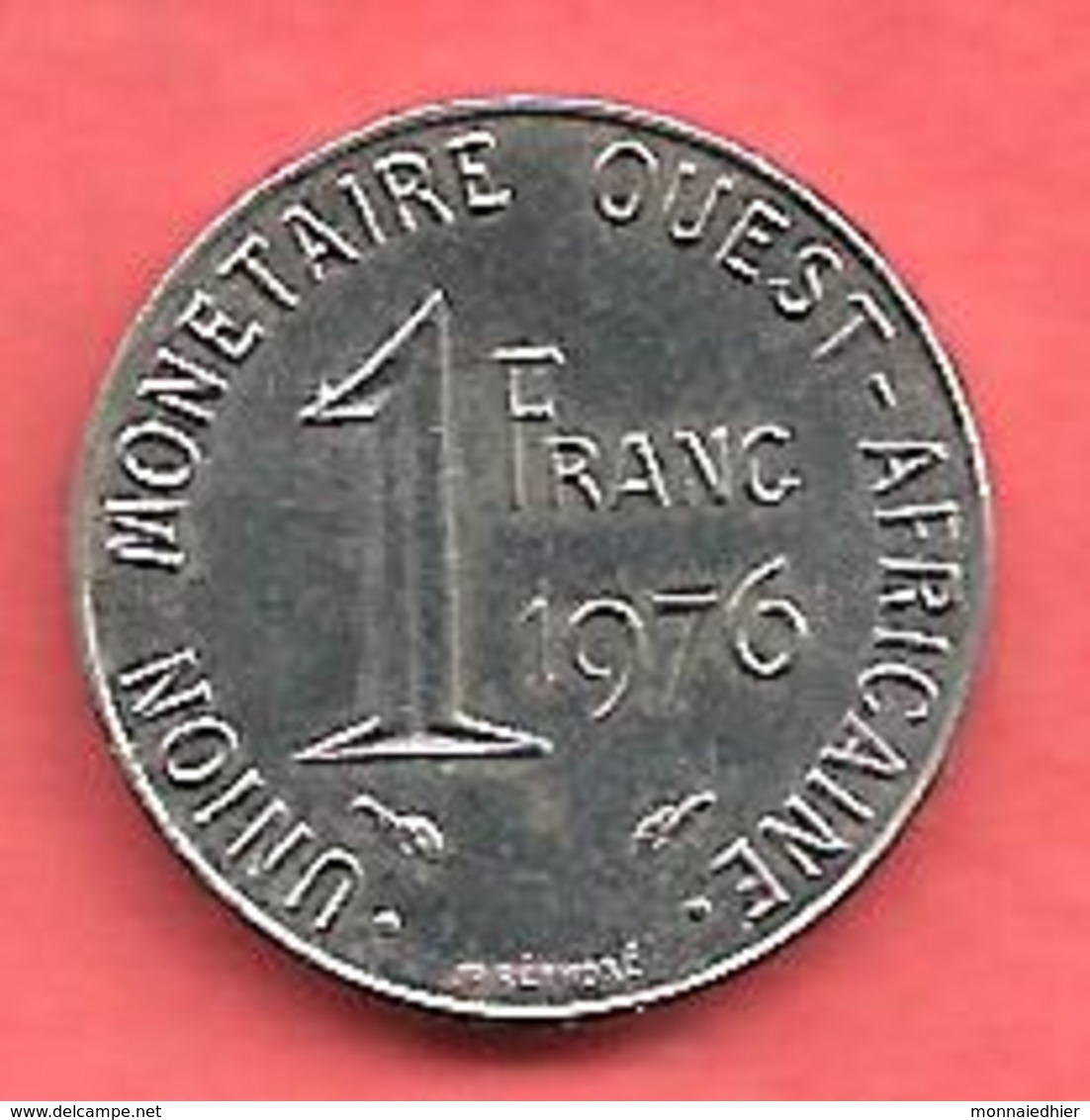 1 Franc , Etats De L' Afrique De L' Ouest , Acier , 1976 , N° KM # 8 - Autres – Afrique