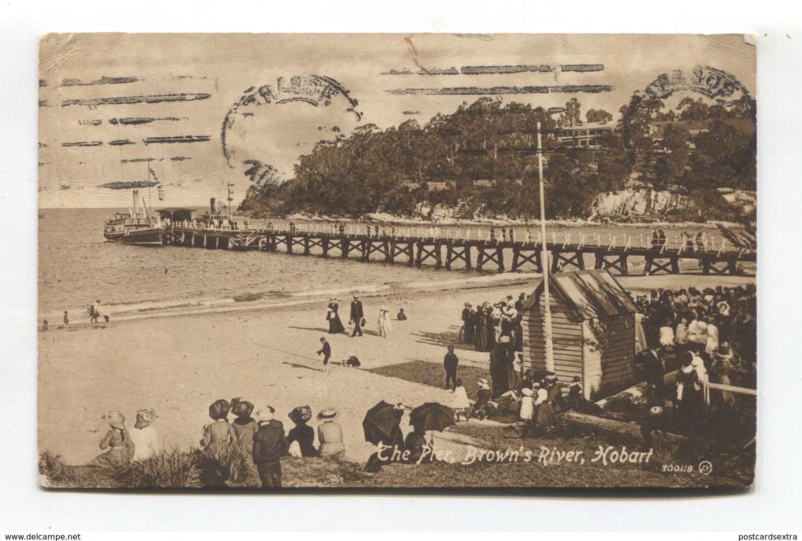 Hobart, Tasmania - The Pier, Brown's River - 1920 Australia Postcard - Hobart