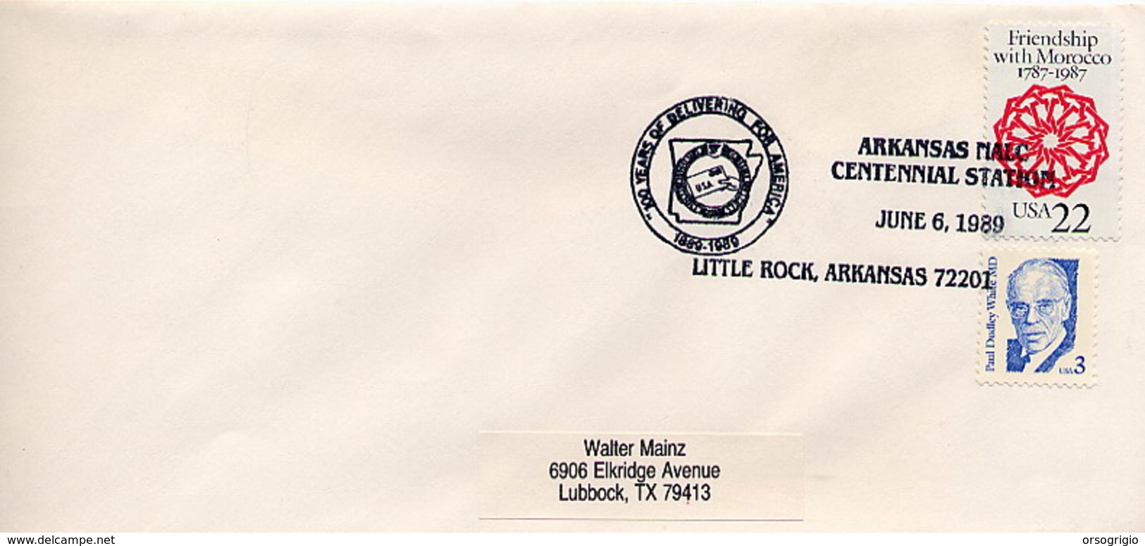 USA - LITTLE ROCK - ARKANSAS MAIL  - 100 YEAR OF DELIVERY FOR AMERICA - Posta