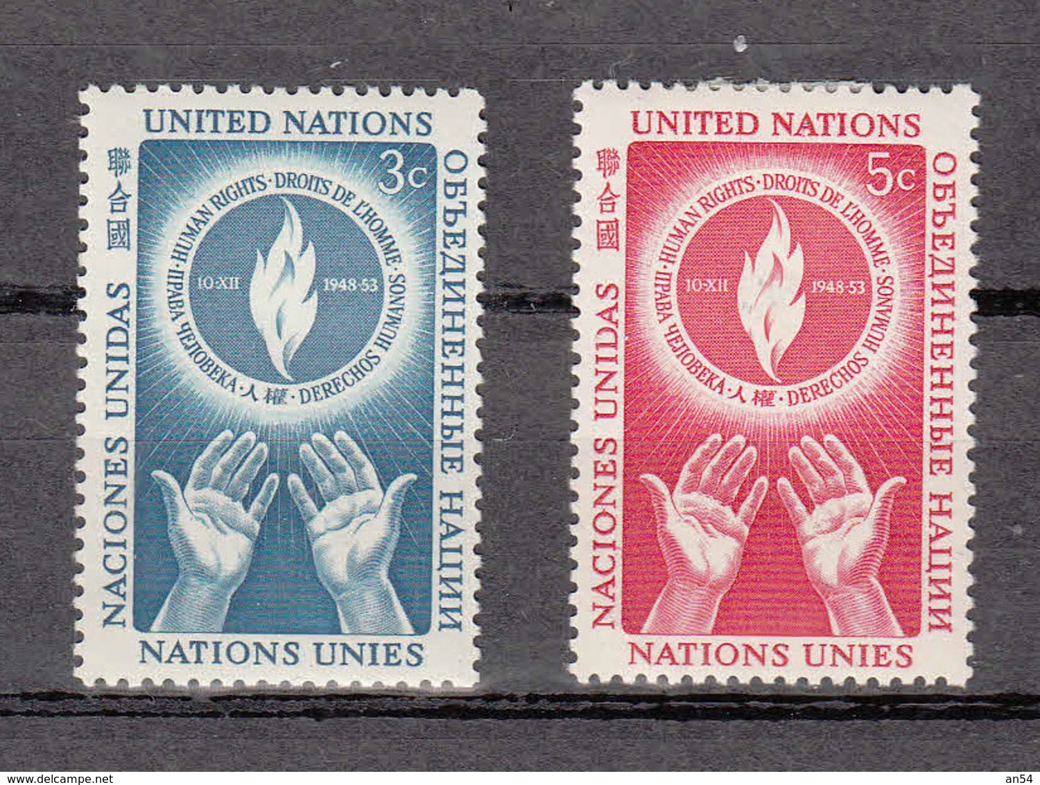 NATIONS  UNIES  NEW-YORK  1953   N° 21 - 22    NEUFS**   CATALOGUE YVERT&TELLIER - Nuevos