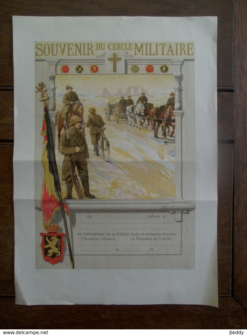 Oude Onbeschreven Poster  Uit De Jaren 1900;;;;; SOUVENIR  Du Cercle MILITAIRE - Documents