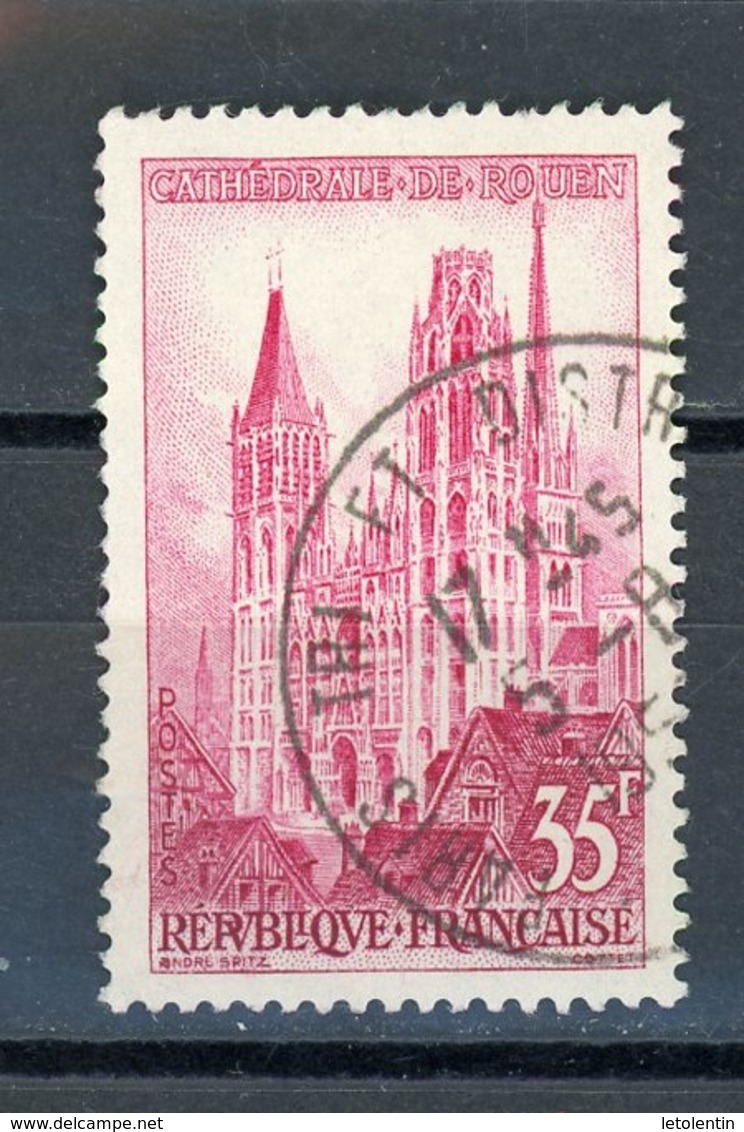 FRANCE -  ROUEN - N° Yvert 1129 Belle Obliteration Ronde Propre De "TRI ET DISTRIBUTION PARIS" De 195? - Gebraucht