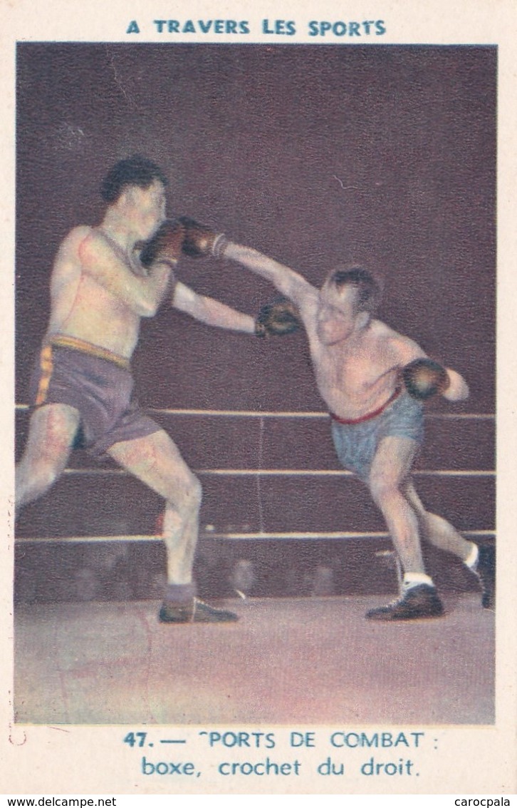 Vers 1950 LES SPORTS / DE COMBAT / BOXE :CROCHET DU DROIT ET TRAVAIL AU CORPS - Boxe