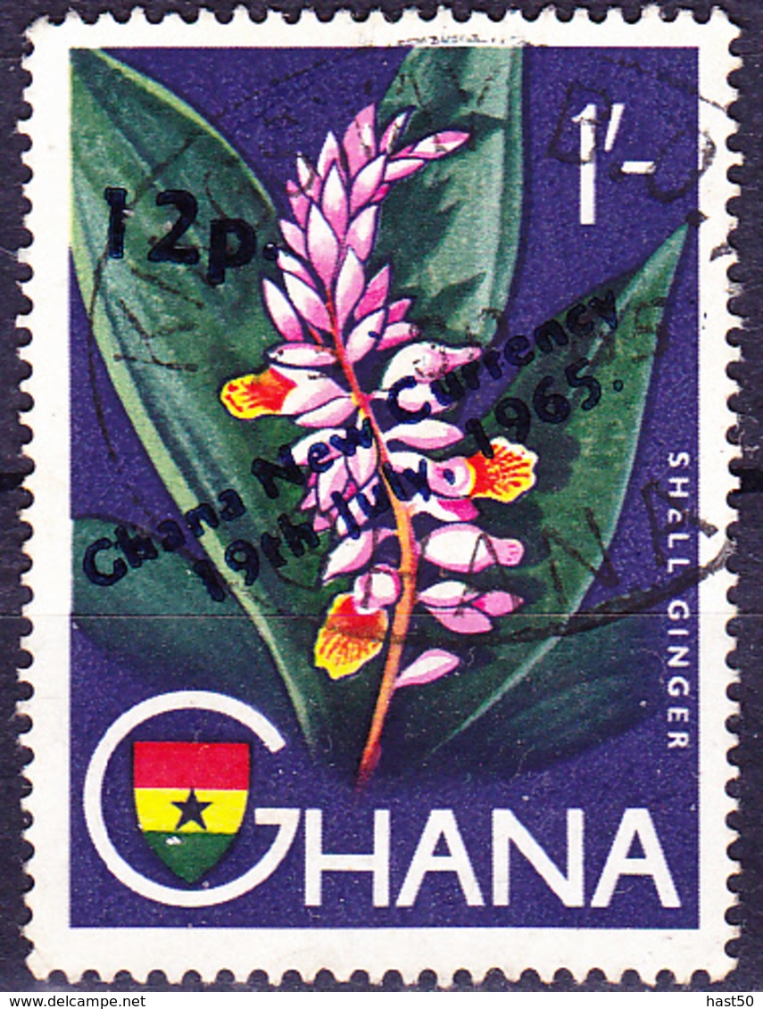 Ghana - Aufdruck „Ghana New Currency / 19th July, 1965.“ (Mi.Nr.: 230) 1965 - Gest Used Obl. - Ghana (1957-...)