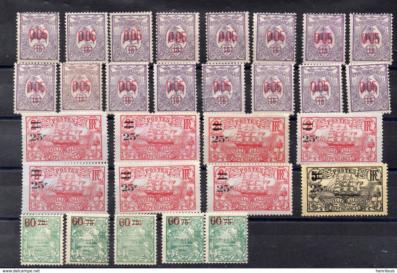 NOUVELLE CALEDONIE Lot De Timbres  1922-1924 ( Ref 6106 ) Voir 2 Scans - Oblitérés