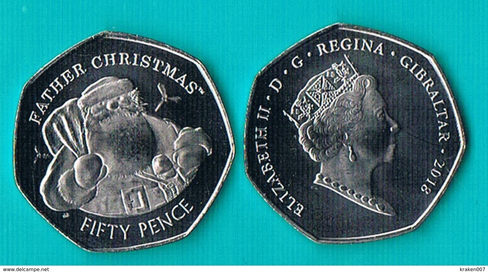 Gibraltar 50 Pence " Christmas" - 2018 - Gibraltar