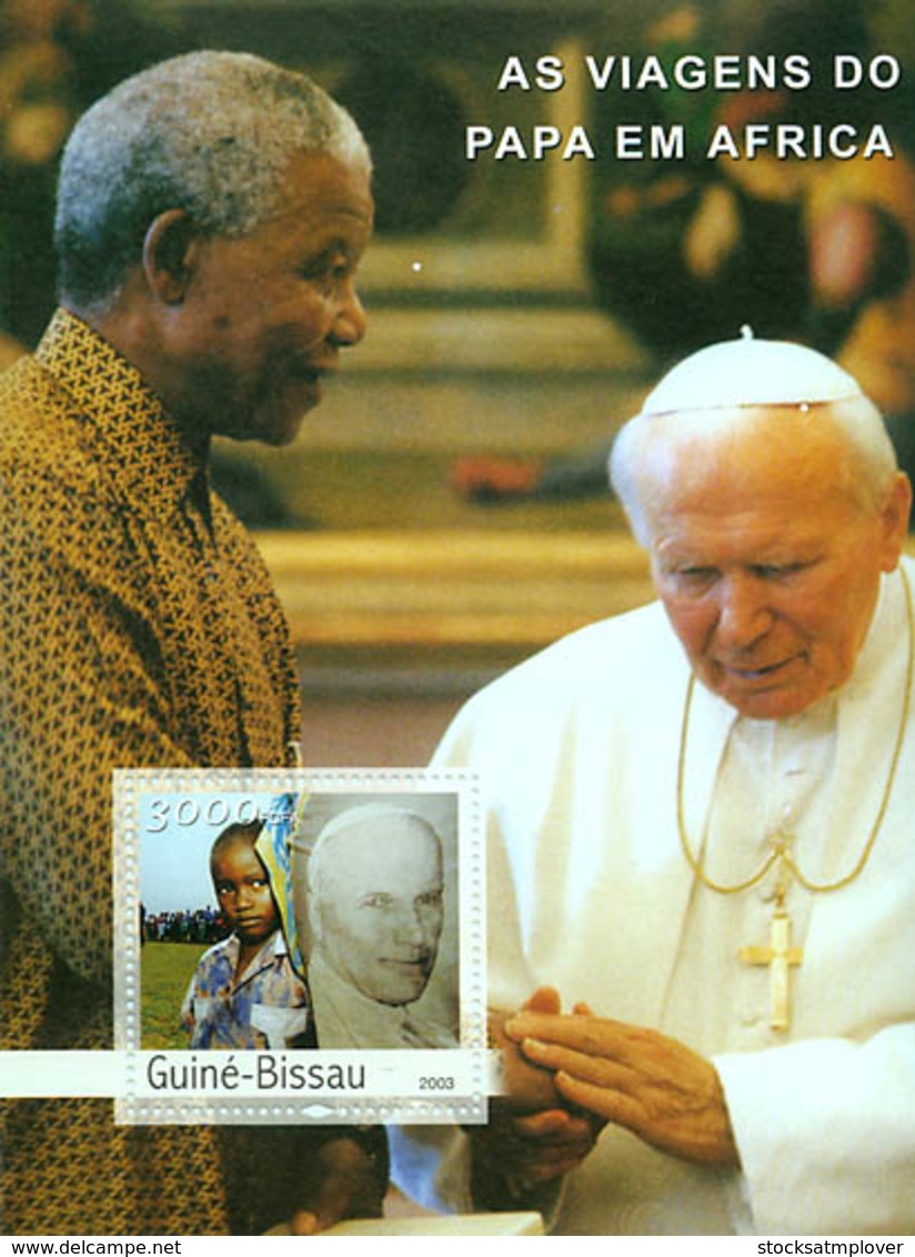 Guinea Bissau 2003 Pope John Paul  II ’s Travels In Africa ,Mandela - Guinea-Bissau