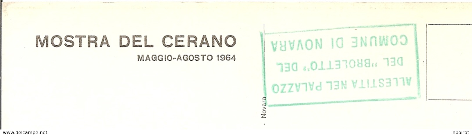 NOVARA - MOSTRA DEL CERANO Al PALAZZO BROLETTO - Maggio-agosto 1964 - S.Carlo Distribuisce Beni Ai Poveri - (rif. F01) - Novara