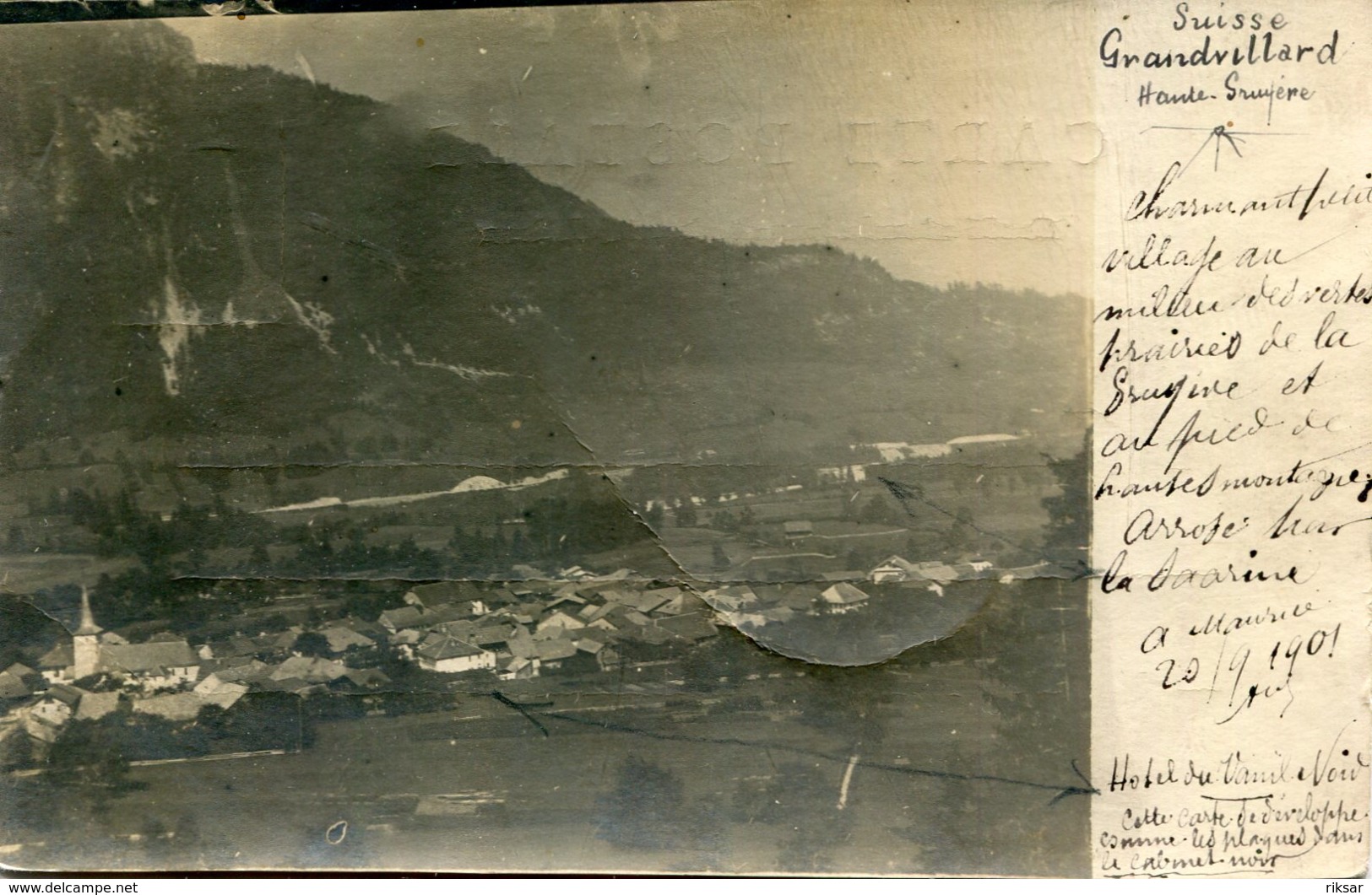 SUISSE(GRANDVILLARD) CARTE PHOTO - Grandvillard