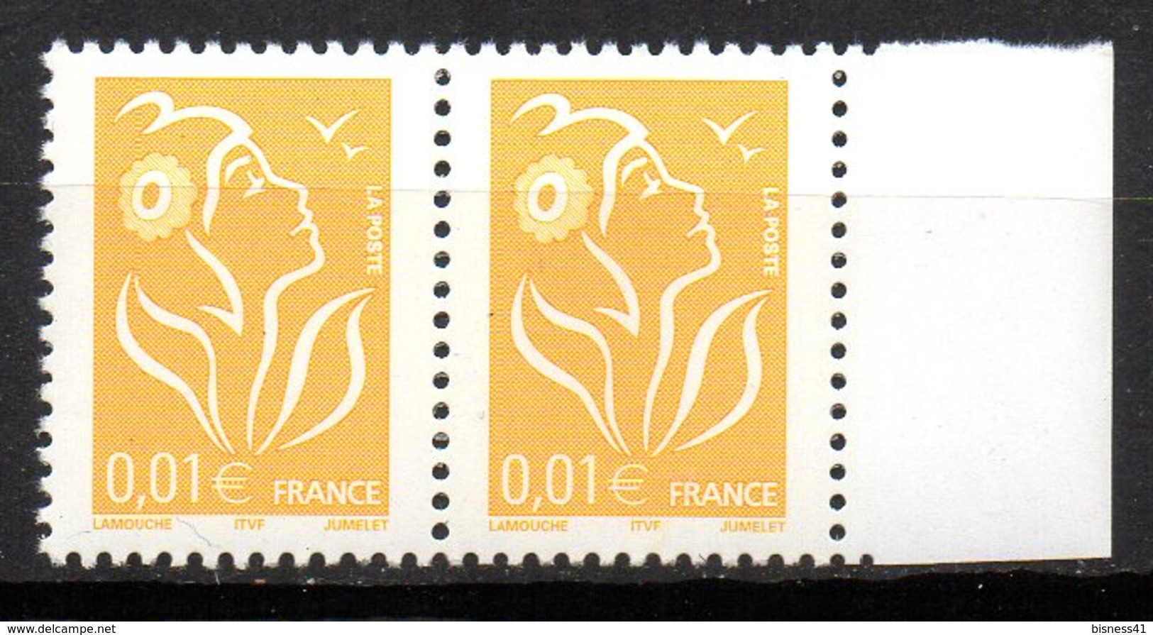 Col12 France Variété Marianne Lamouche  N° 3731a / 3713  1 Paire Sans Pho    Neuf XX MNH Luxe - Neufs