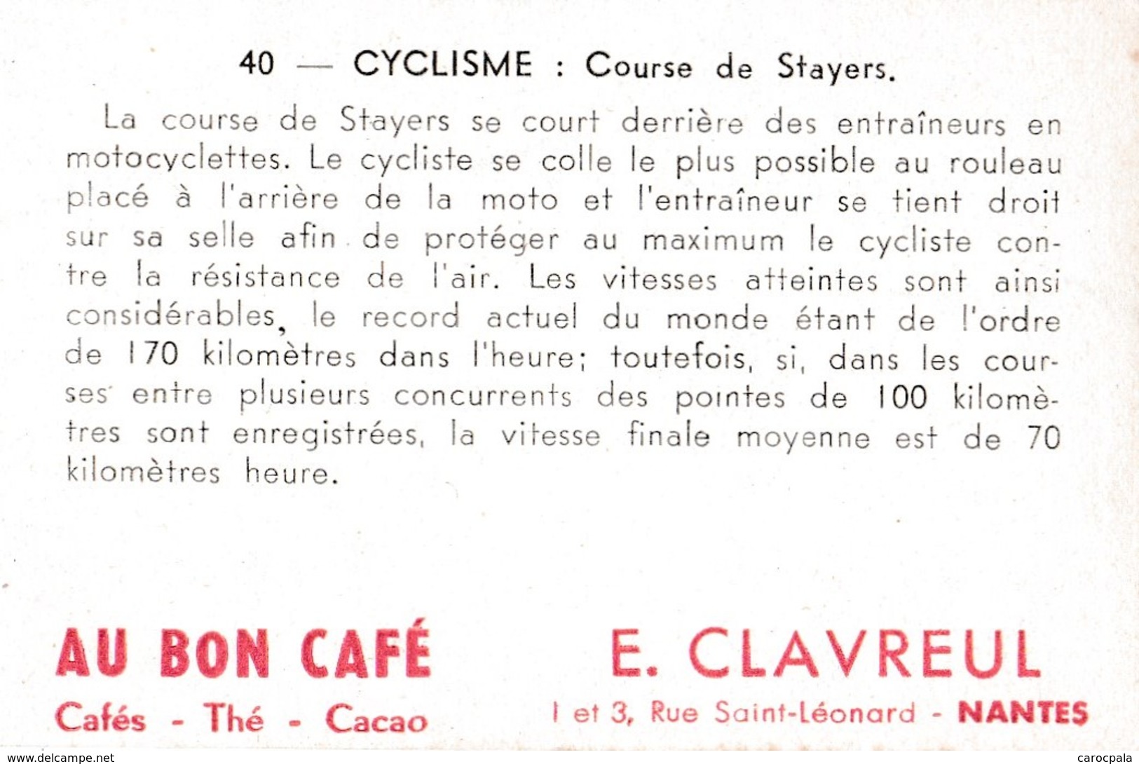 Vers 1950 LES SPORTS / CYCLISME / COURSE SUR PISTE ET COURSE DE STAYERS - Cyclisme