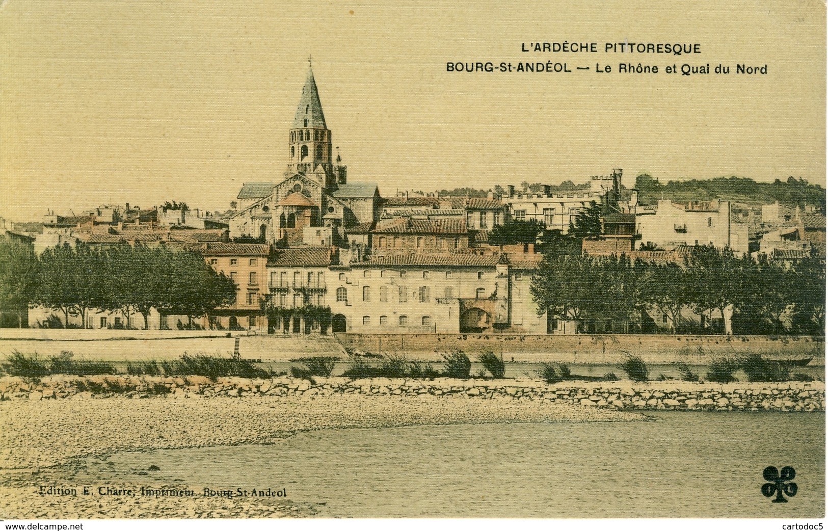 Bourg-St-Andéul  Le Rhône Et Quai Du Nord  L'Ardèche Pittoresque  Cpa - Bourg-Saint-Andéol