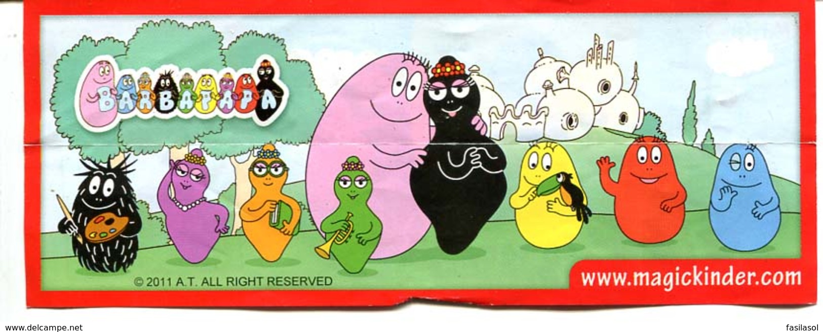 Kinder 2012 : Série Complète : Les Barbapapa (9 Figurines Avec 5 BPZ + Boîte Emballage) - Dessins Animés