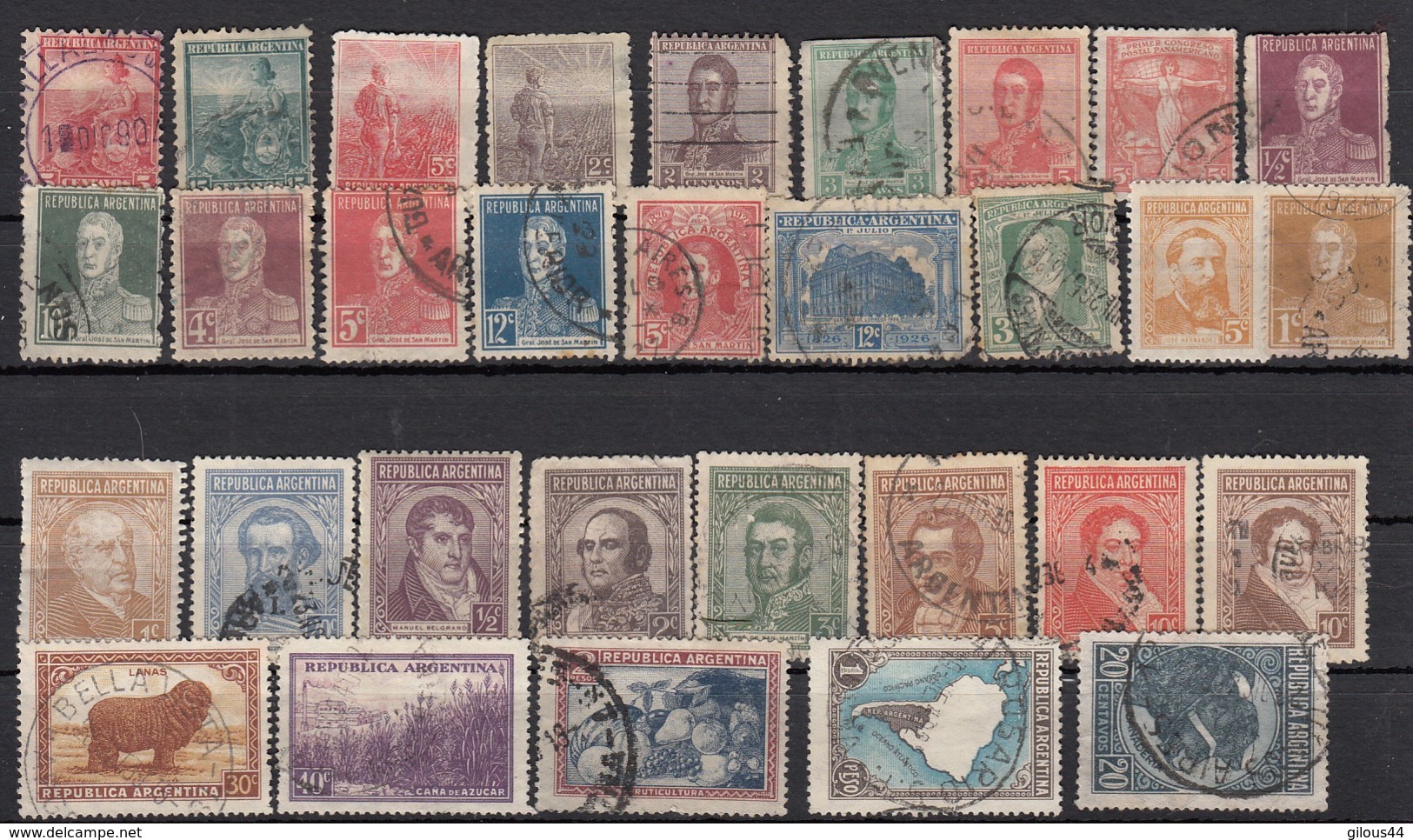 Argentine Lot De 31 Timbres - Lots & Serien