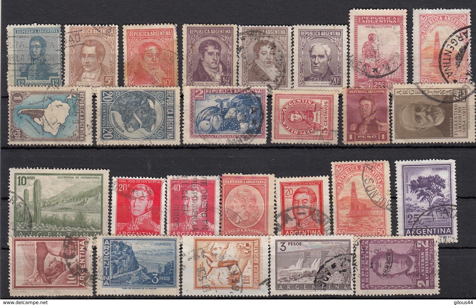 Argentine Lot De 26 Timbres - Collections, Lots & Séries