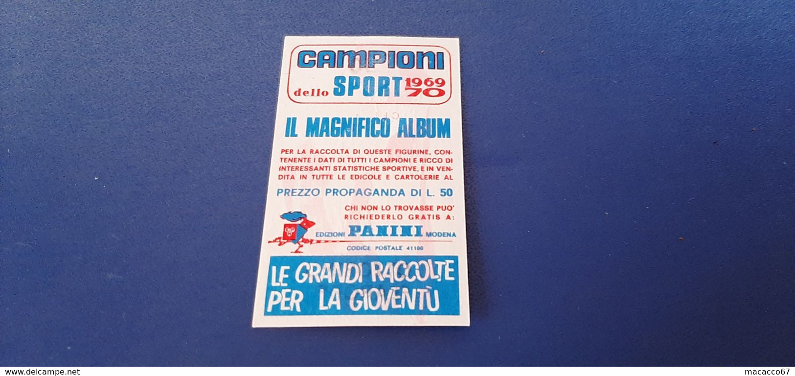 Figurina Panini Campioni Dello Sport 1969 - 290 Ottorino Flaborea - Edizione Italiana