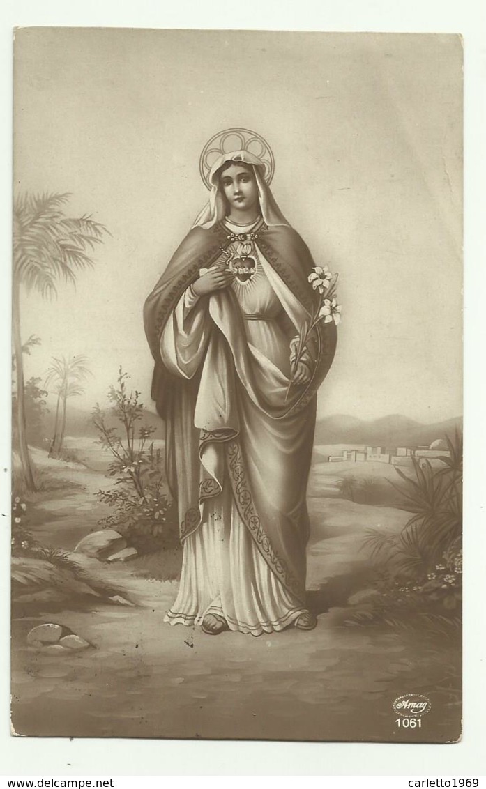 SACRO CUORE DI MARIA 1925 VIAGGIATA FP - Virgen Maria Y Las Madonnas